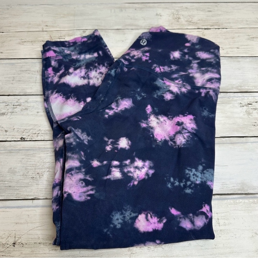 lululemon athletica Purple and Pink Tie-Dye Leggings
